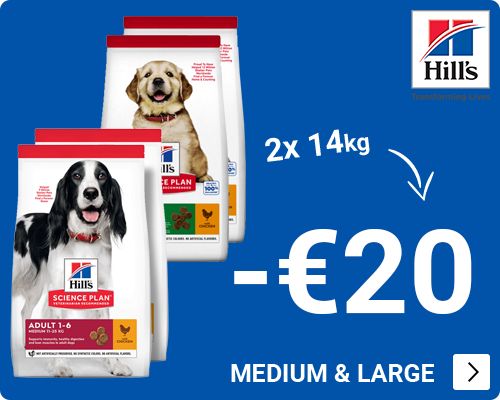 Hills -20 euro bij 2x grootverpakking DOG